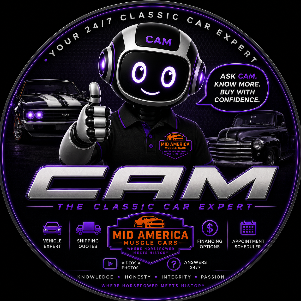 CAM — Your 24/7 Classic Car Expert at Mid-America Muscle Cars